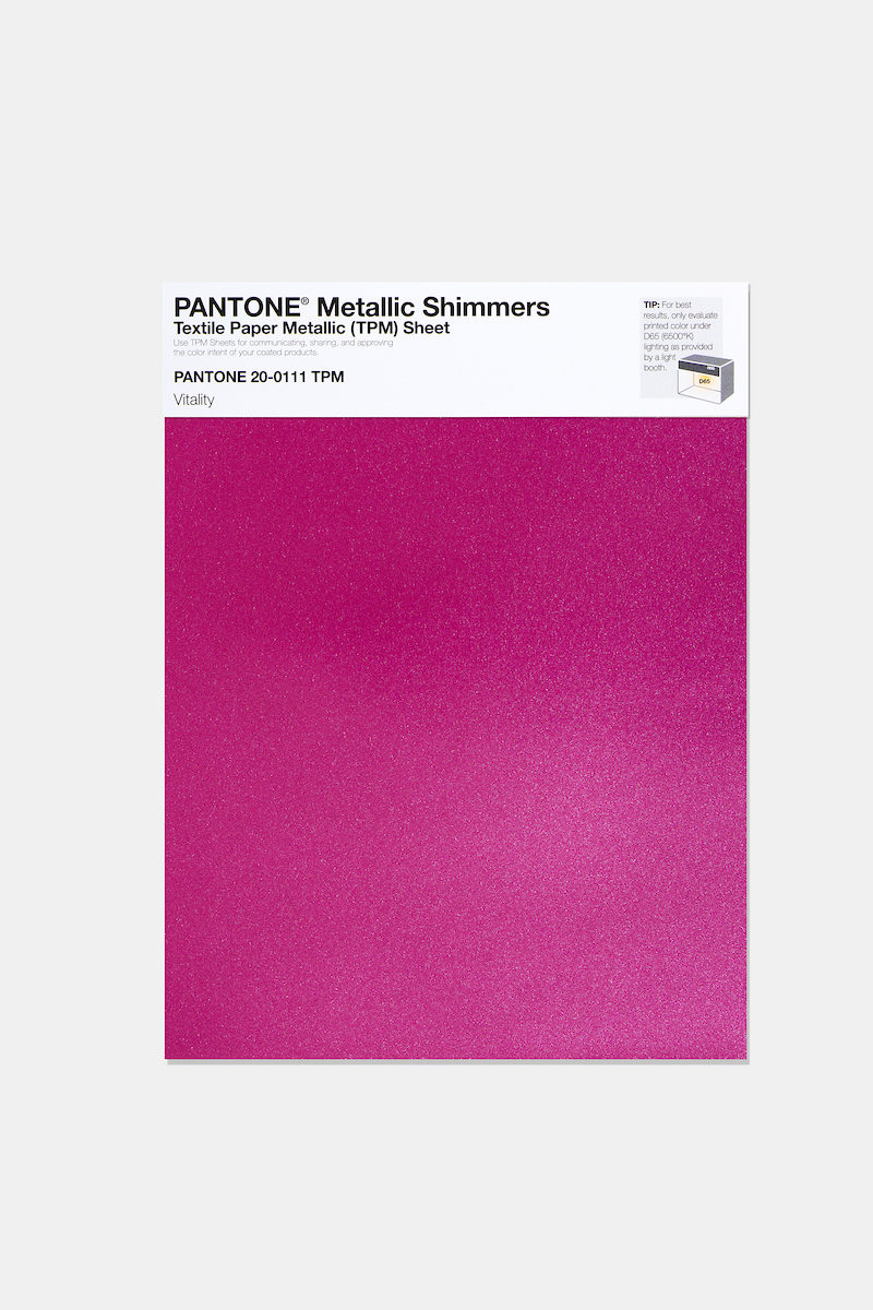 Product image 1 of the product “PANTONE® METALLIC SHIMMERS SHEET 20-0111 TPM Vitality ”