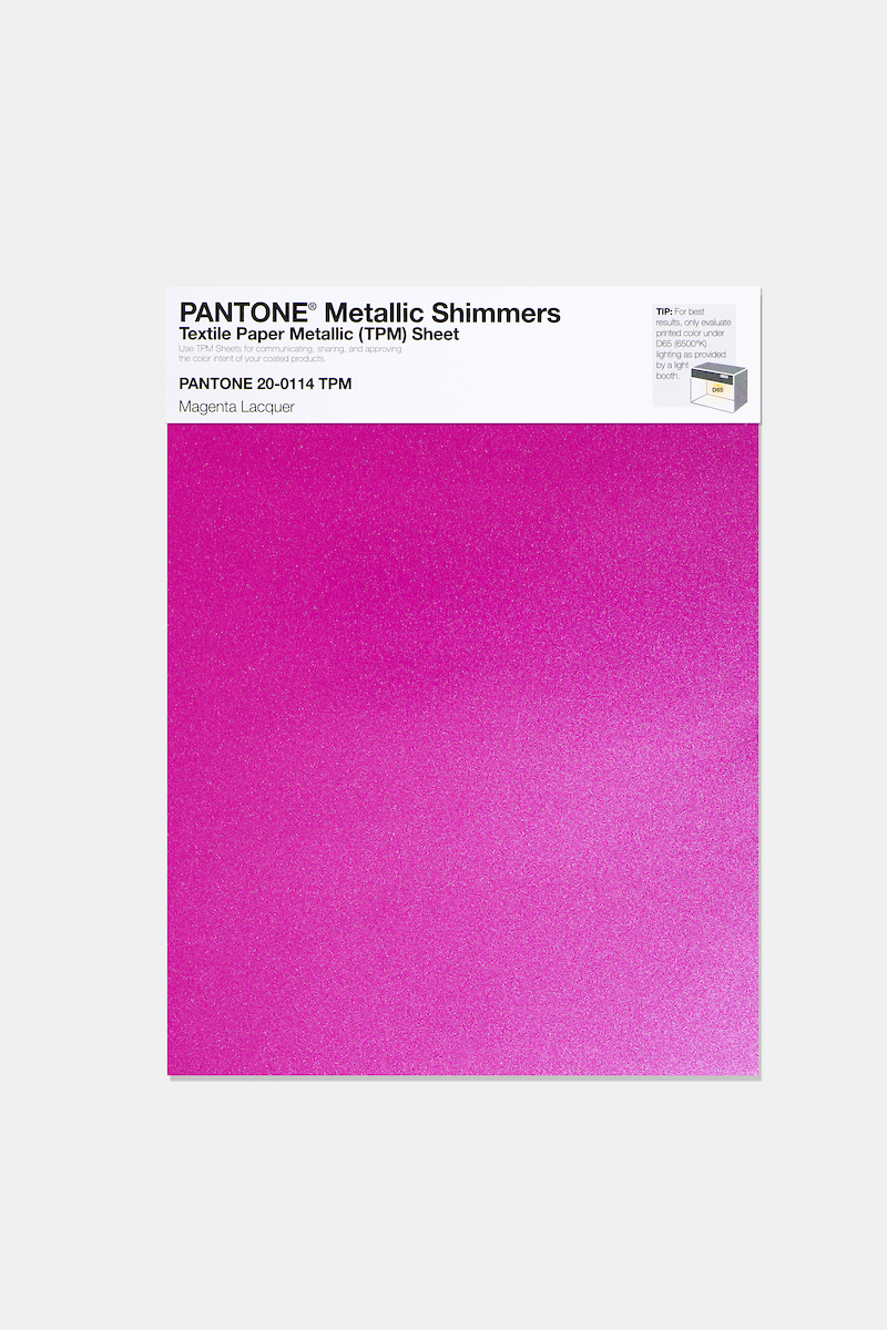 Product image 1 of the product “PANTONE® METALLIC SHIMMERS SHEET 20-0114 TPM Magenta Lacquer ”