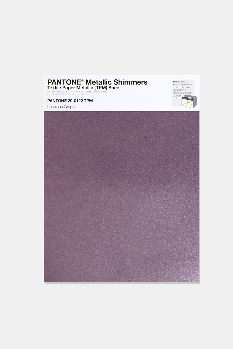 Product image 1 of the product “PANTONE® METALLIC SHIMMERS SHEET 20-0122 TPM Luscious Grape ”