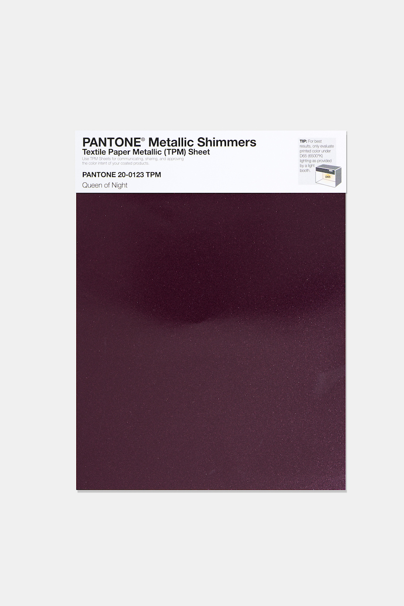 Product image 1 of the product “PANTONE® METALLIC SHIMMERS SHEET 20-0123 TPM Queen of Night ”