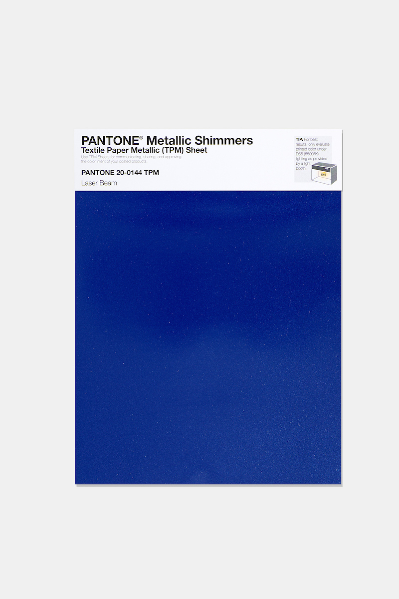Product image 1 of the product “PANTONE® METALLIC SHIMMERS SHEET 20-0144 TPM Laser Beam ”