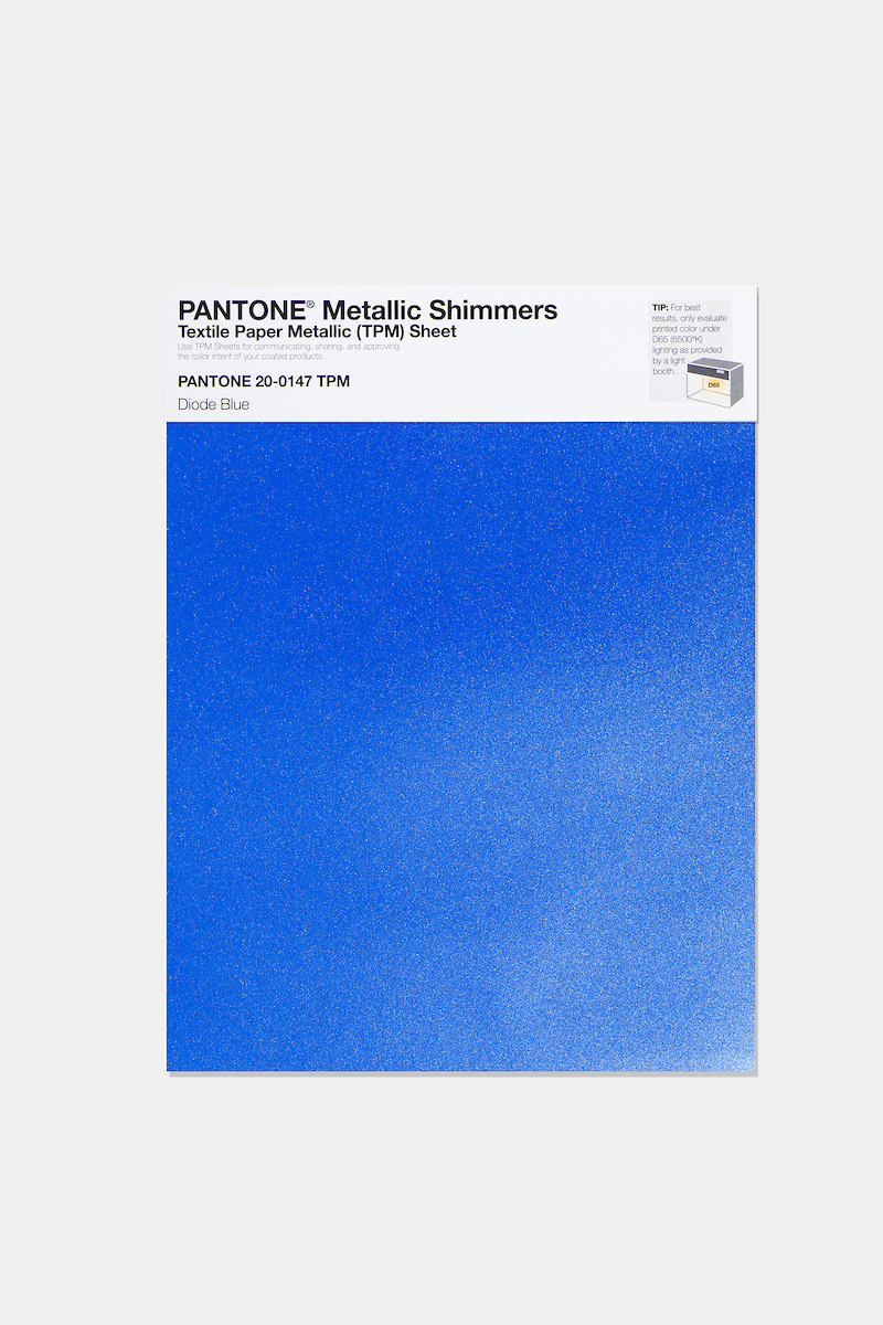 Product image 1 of the product “PANTONE® METALLIC SHIMMERS SHEET 20-0147 TPM Diode Blue ”