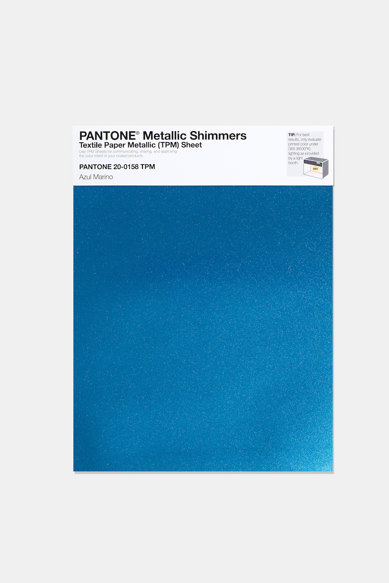 Product image 1 of the product “PANTONE® METALLIC SHIMMERS SHEET 20-0158 TPM Azul Marino ”