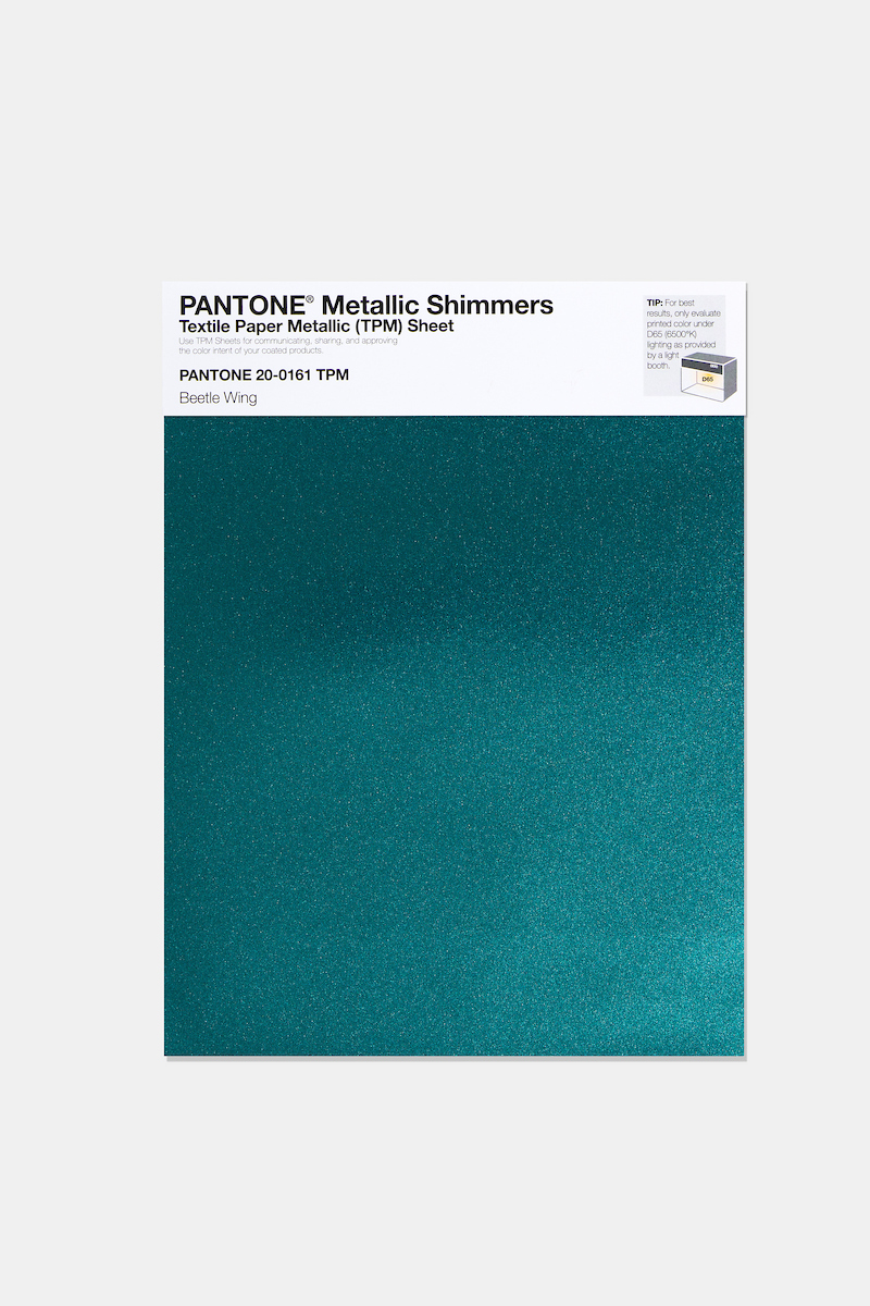 Product image 1 of the product “PANTONE® METALLIC SHIMMERS SHEET 20-0161 TPM Beetle Wing ”