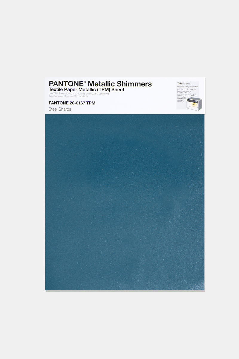 Product image 1 of the product “PANTONE® METALLIC SHIMMERS SHEET 20-0167 TPM Steel Shards ”