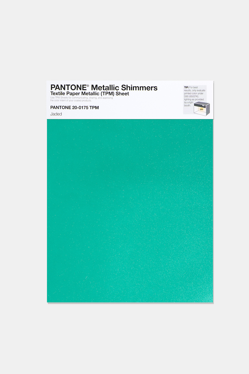 Product image 1 of the product “PANTONE® METALLIC SHIMMERS SHEET 20-0175 TPM Jaded ”
