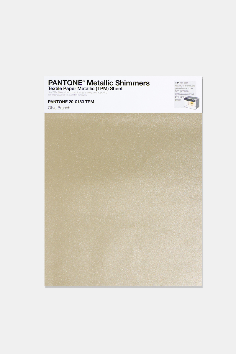Product image 1 of the product “PANTONE® METALLIC SHIMMERS SHEET 20-0183 TPM Olive Branch ”