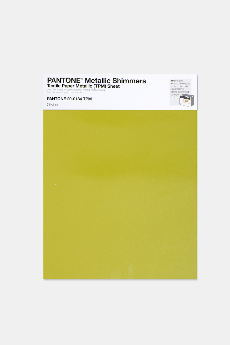 Product image 1 of the product “PANTONE® METALLIC SHIMMERS SHEET 20-0184 TPM Olivine ”