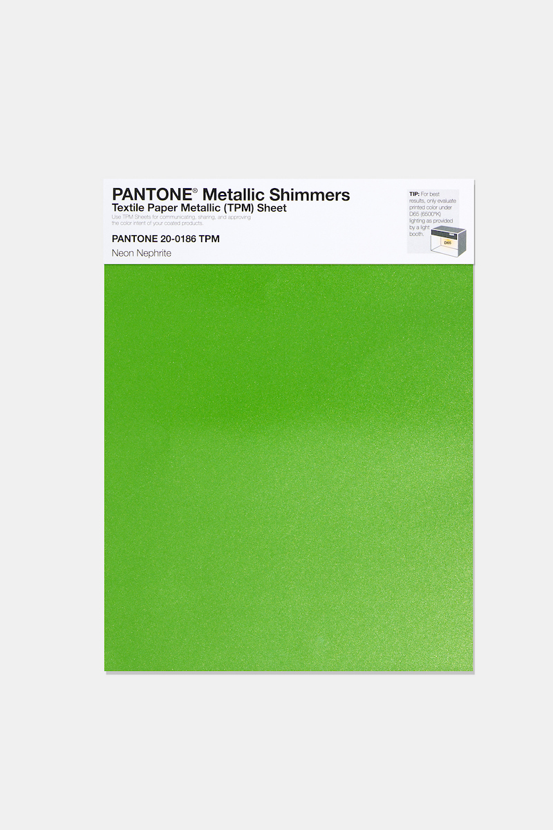 Artikelbild 1 des Artikels “PANTONE® METALLIC SHIMMERS SHEET 20-0186 TPM Neon Nephrite “
