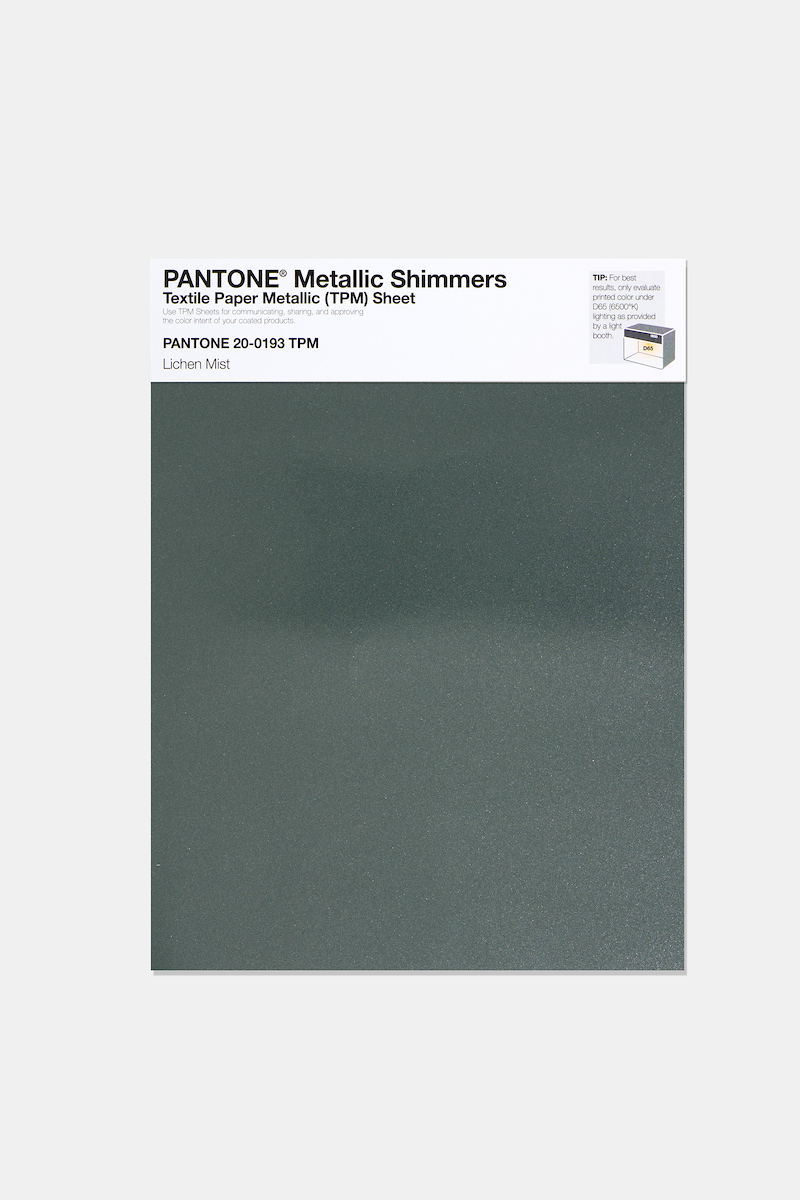 Product image 1 of the product “PANTONE® METALLIC SHIMMERS SHEET 20-0193 TPM Lichen Mist ”