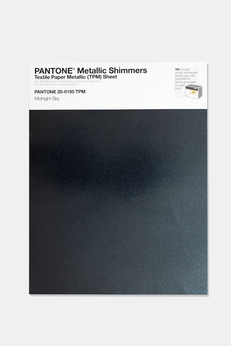 Product image 1 of the product “PANTONE® METALLIC SHIMMERS SHEET 20-0195 TPM Midnight Sky ”