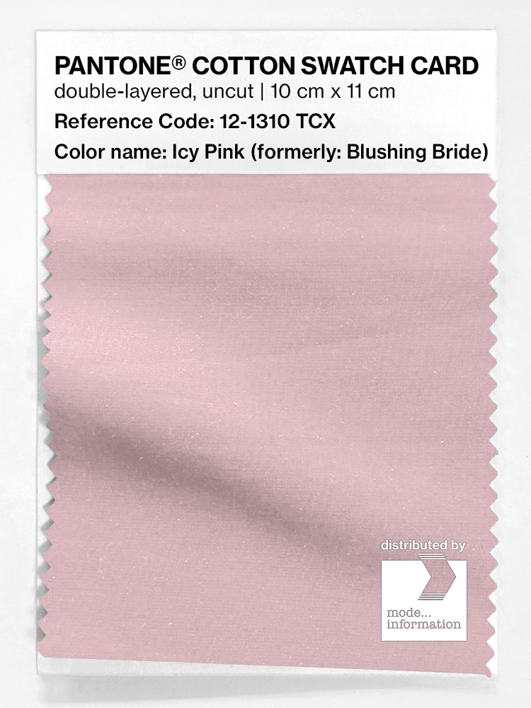 Product image 1 of the product “PANTONE® COTTON SWATCH CARD 12-1310 TCX Icy Pink ”