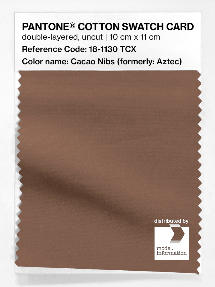 Product image 1 of the product “PANTONE® COTTON SWATCH CARD 18-1130 TCX Cacao Nibs ”