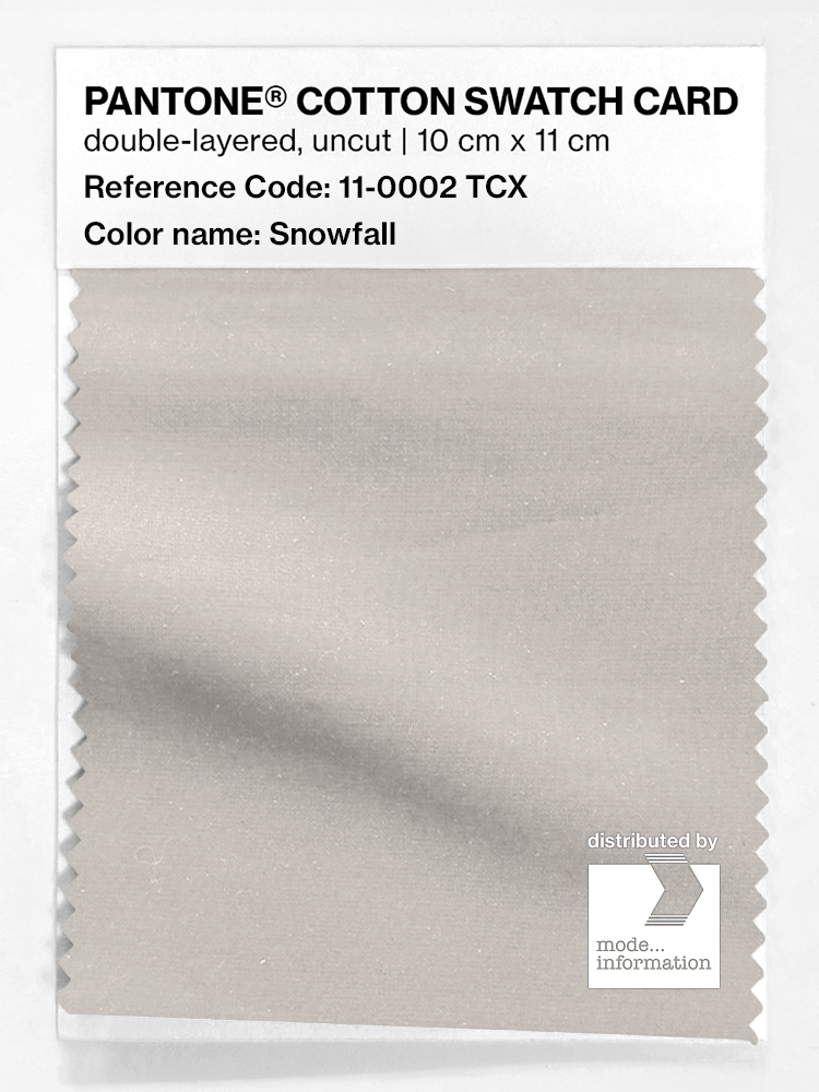 Product image 1 of the product “PANTONE® COTTON SWATCH CARD 11-0002 TCX Snowfall ”