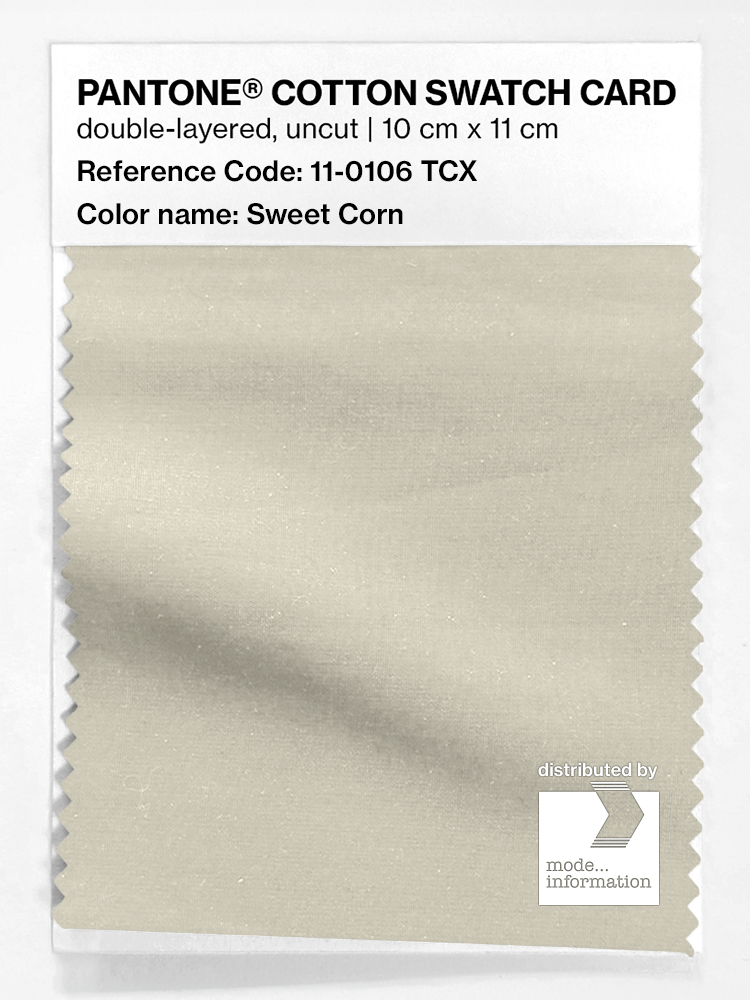 Product image 1 of the product “PANTONE® COTTON SWATCH CARD 11-0106 TCX Sweet Corn ”