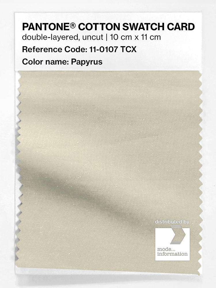 Product image 1 of the product “PANTONE® COTTON SWATCH CARD 11-0107 TCX Papyrus ”