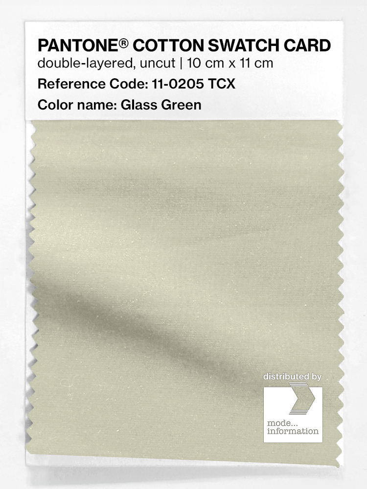 Product image 1 of the product “PANTONE® COTTON SWATCH CARD 11-0205 TCX Glass Green ”