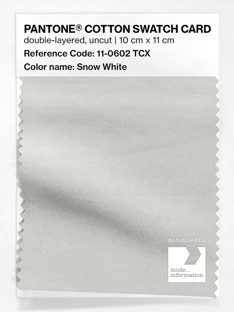 Product image 1 of the product “PANTONE® COTTON SWATCH CARD 11-0602 TCX Snow White ”