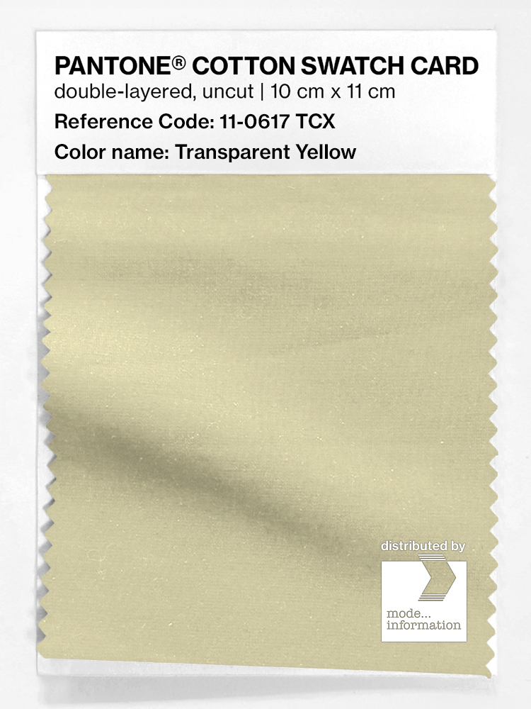 Product image 1 of the product “PANTONE® COTTON SWATCH CARD 11-0617 TCX Transparent Yellow ”