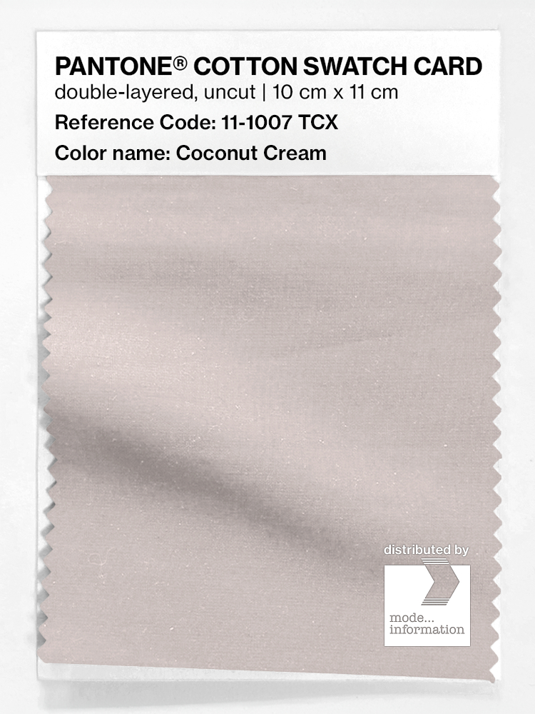 Product image 1 of the product “PANTONE® COTTON SWATCH CARD 11-1007 TCX Coconut Cream ”