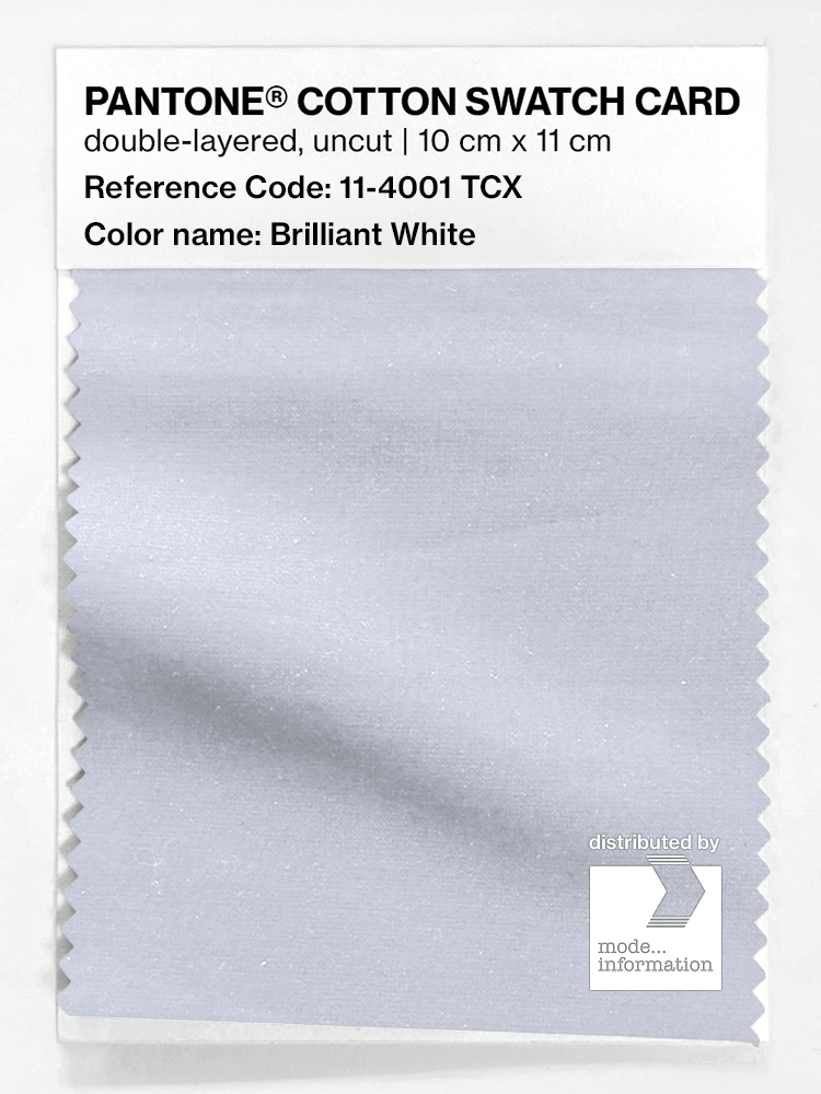 Product image 1 of the product “PANTONE® COTTON SWATCH CARD 11-4001 TCX Brilliant White ”