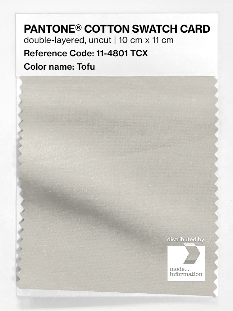 Product image 1 of the product “PANTONE® COTTON SWATCH CARD 11-4801 TCX Tofu ”