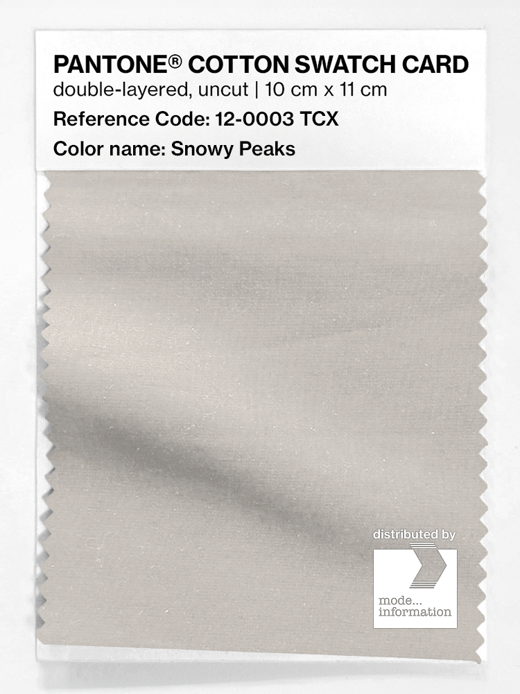 Artikelbild 1 des Artikels “PANTONE® COTTON SWATCH CARD 12-0003 TCX Snowy Peaks “