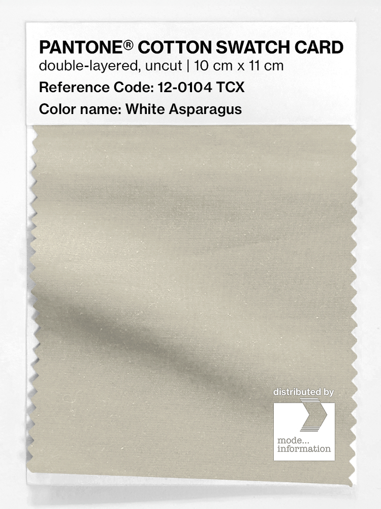 Product image 1 of the product “PANTONE® COTTON SWATCH CARD 12-0104 TCX White Asparagus ”