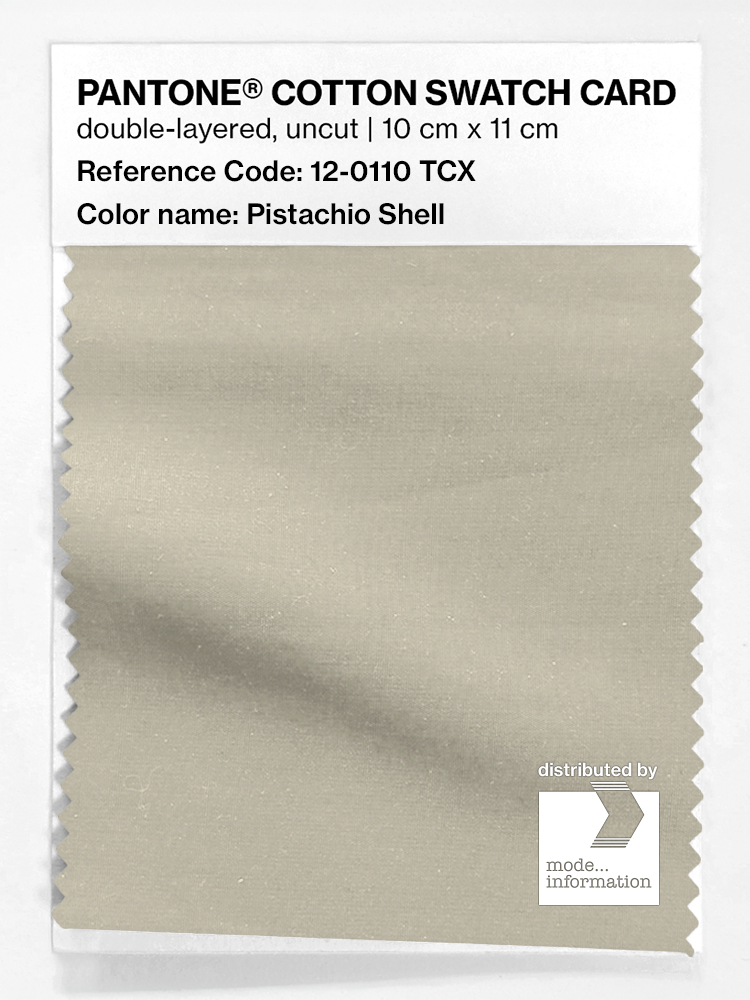 Product image 1 of the product “PANTONE® COTTON SWATCH CARD 12-0110 TCX Pistachio Shell ”