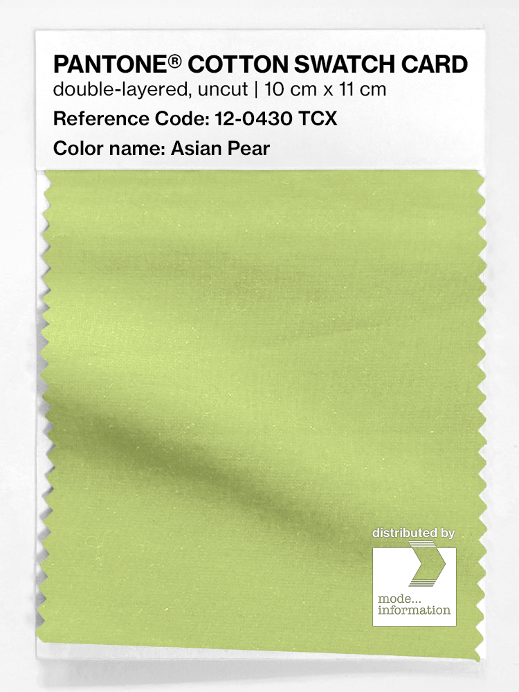 Product image 1 of the product “PANTONE® COTTON SWATCH CARD 12-0430 TCX Asian Pear ”