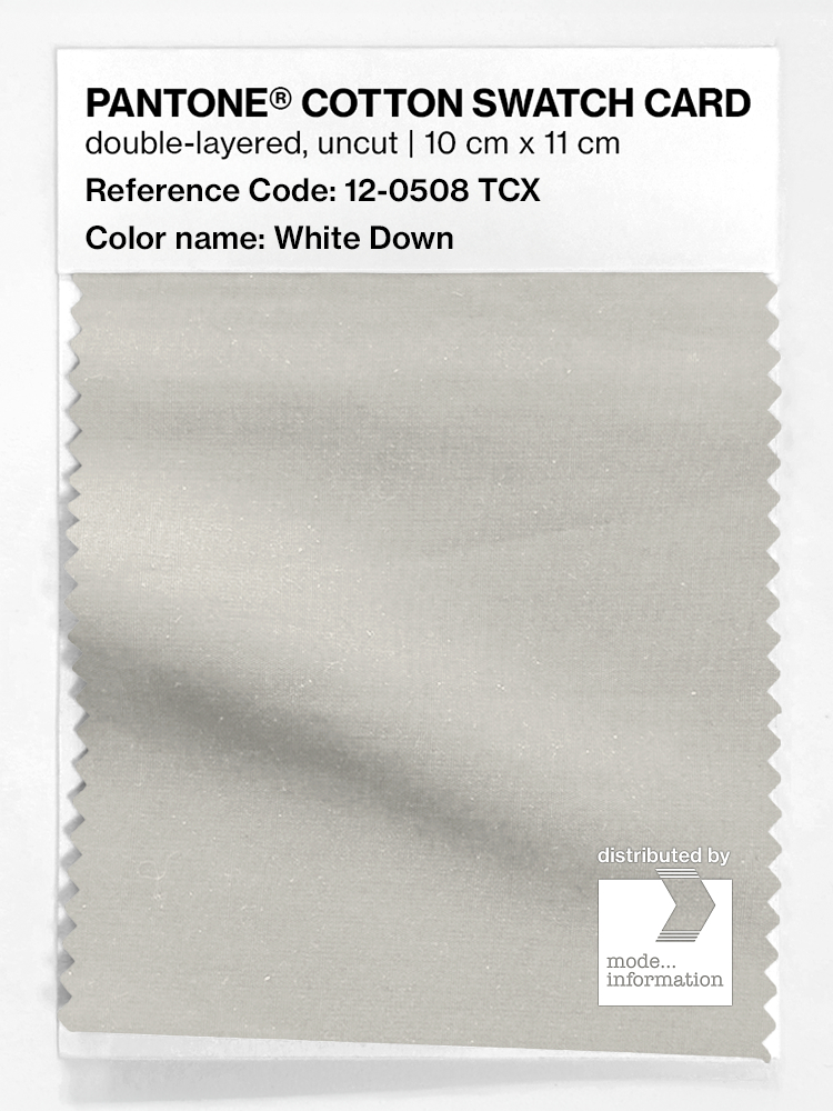 Product image 1 of the product “PANTONE® COTTON SWATCH CARD 12-0508 TCX White Down ”