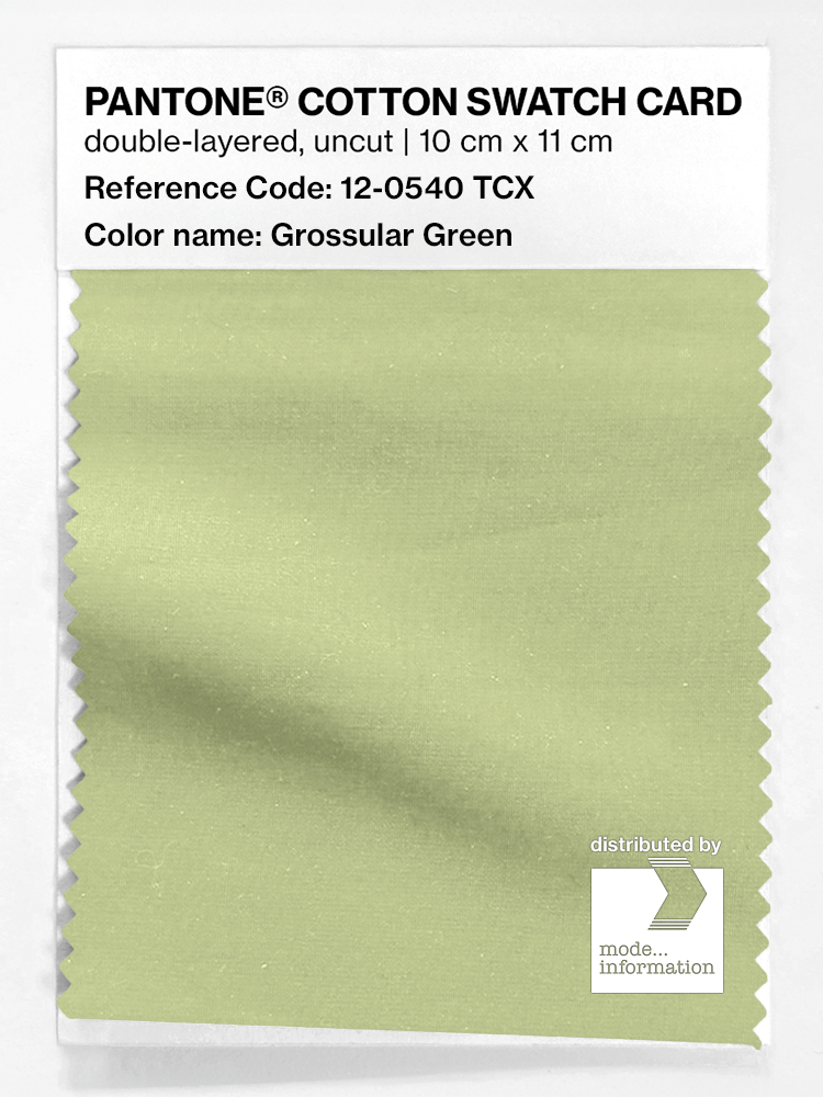 Product image 1 of the product “PANTONE® COTTON SWATCH CARD 12-0540 TCX Grossular Green ”
