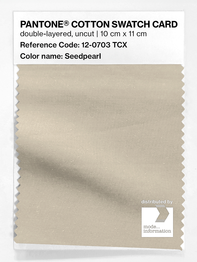 Product image 1 of the product “PANTONE® COTTON SWATCH CARD 12-0703 TCX Seedpearl ”