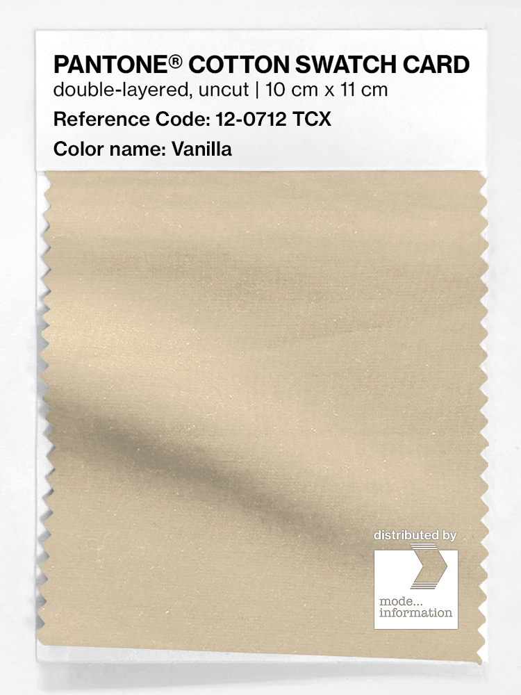 Product image 1 of the product “PANTONE® COTTON SWATCH CARD 12-0712 TCX Vanilla ”