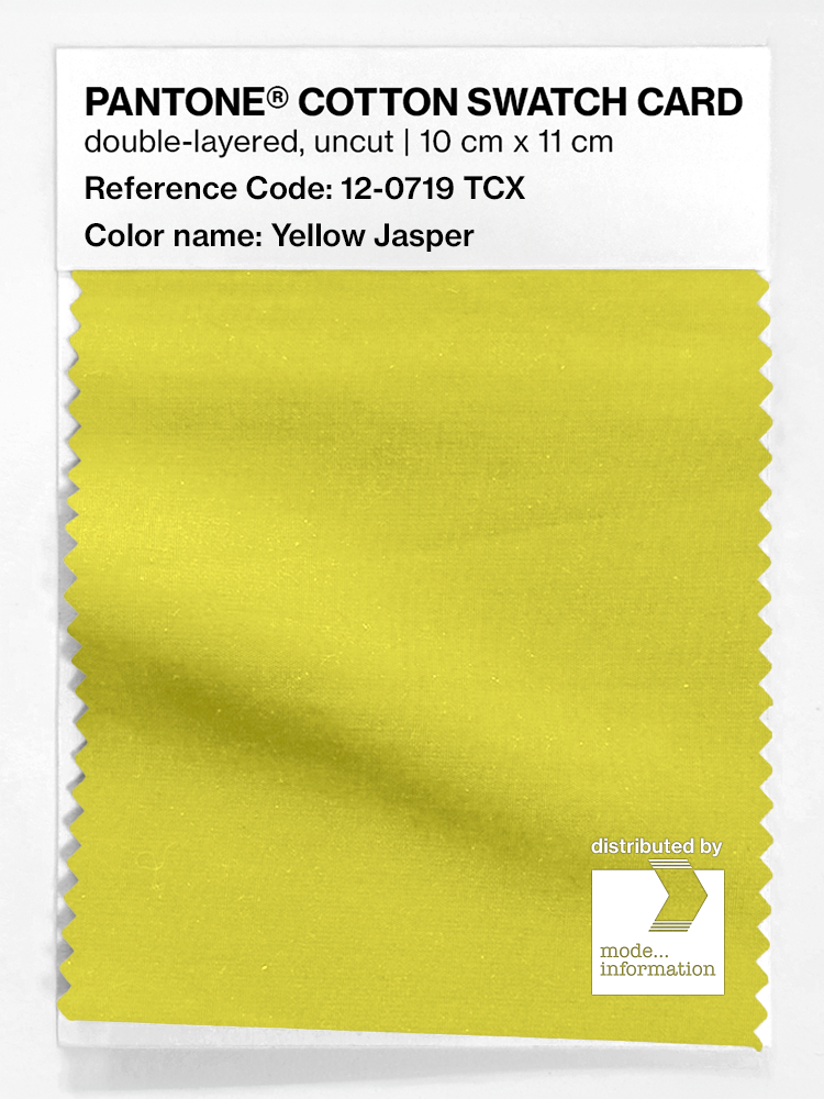 Product image 1 of the product “PANTONE® COTTON SWATCH CARD 12-0719 TCX Yellow Jasper ”
