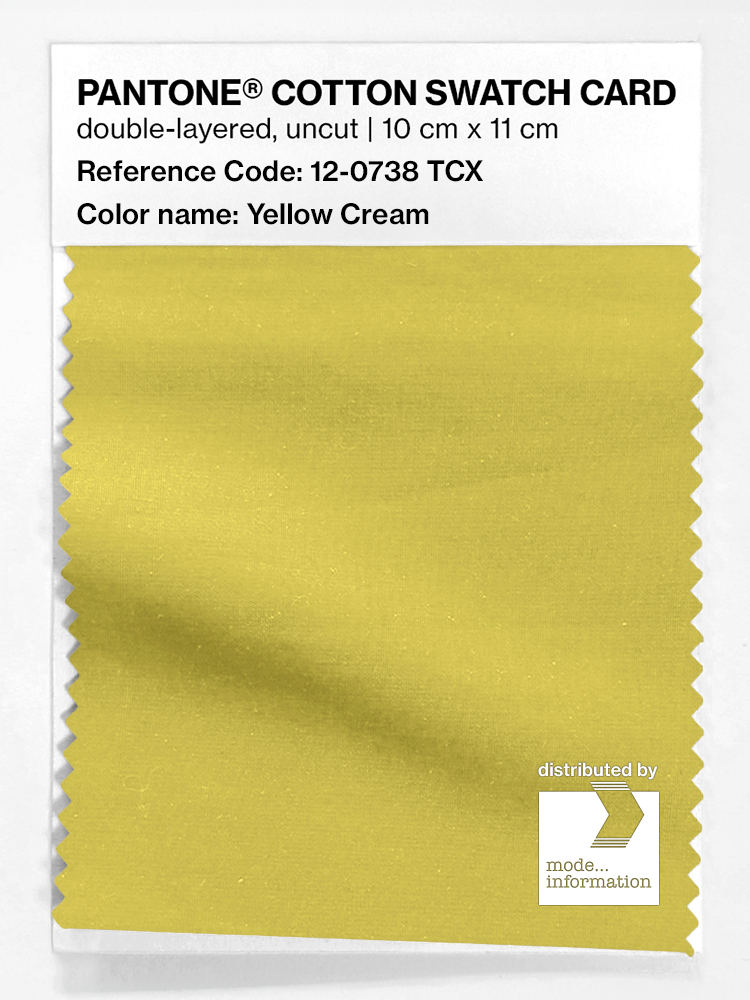 Product image 1 of the product “PANTONE® COTTON SWATCH CARD 12-0738 TCX Yellow Cream ”