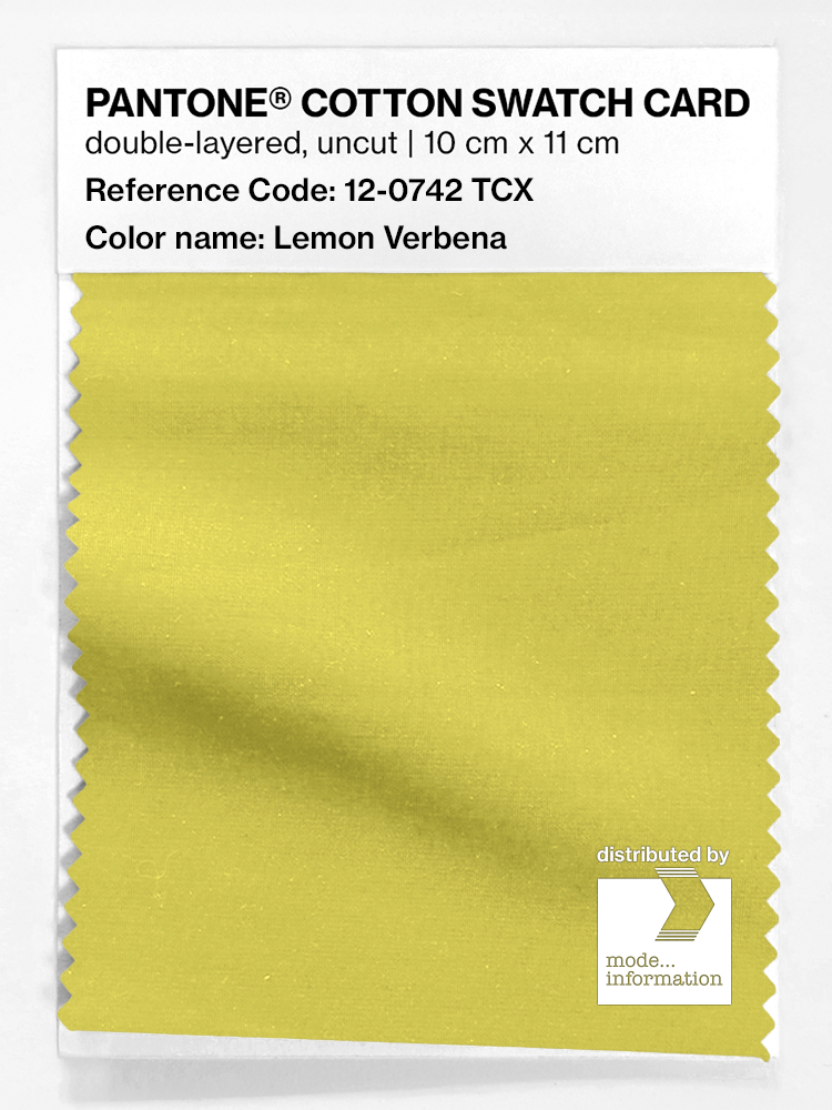 Product image 1 of the product “PANTONE® COTTON SWATCH CARD 12-0742 TCX Lemon Verbena ”