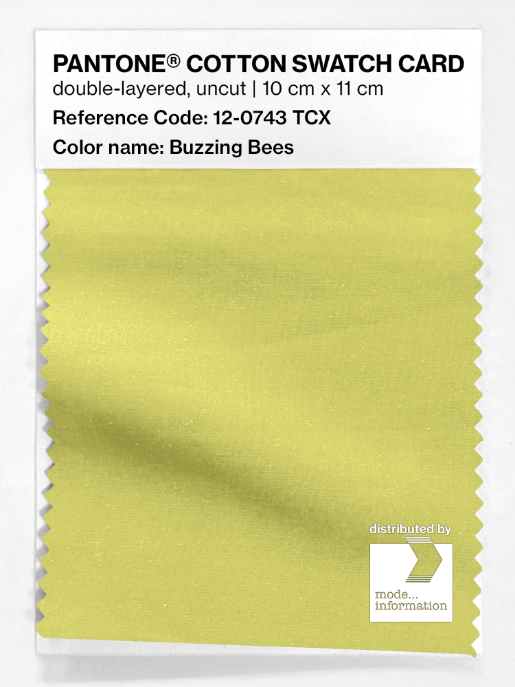 Product image 1 of the product “PANTONE® COTTON SWATCH CARD 12-0743 TCX Buzzing Bees ”