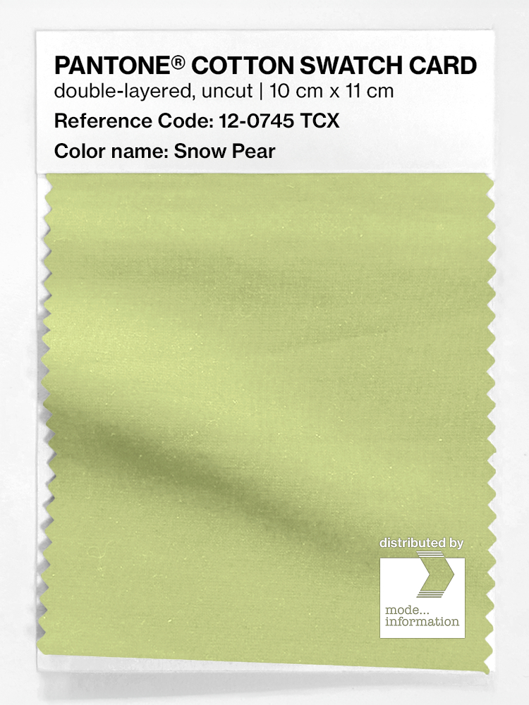 Product image 1 of the product “PANTONE® COTTON SWATCH CARD 12-0745 TCX Snow Pear ”