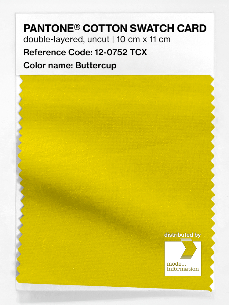 Product image 1 of the product “PANTONE® COTTON SWATCH CARD 12-0752 TCX Buttercup ”