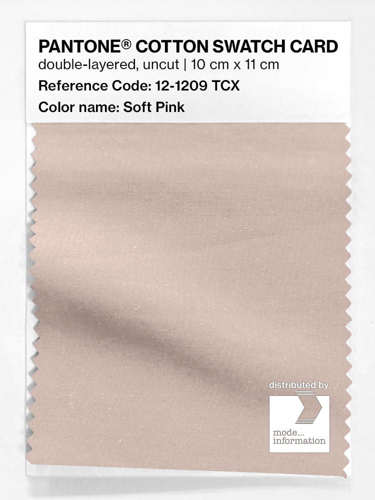 Product image 1 of the product “PANTONE® COTTON SWATCH CARD 12-1209 TCX Soft Pink ”