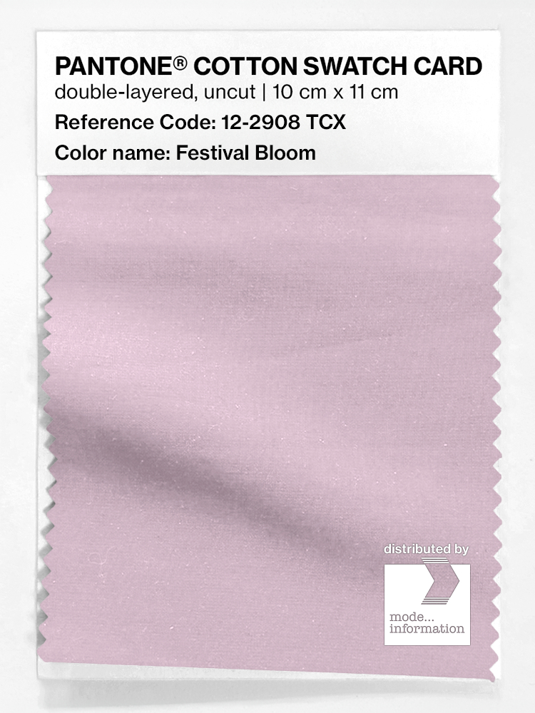 Product image 1 of the product “PANTONE® COTTON SWATCH CARD 12-2908 TCX Festival Bloom ”