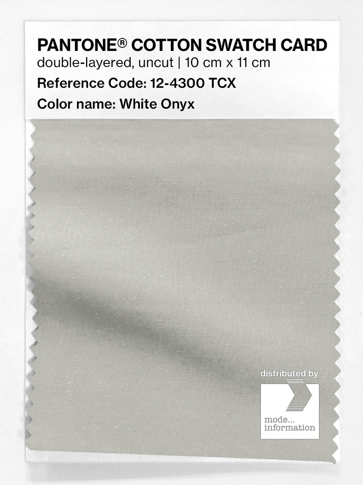 Product image 1 of the product “PANTONE® COTTON SWATCH CARD 12-4300 TCX White Onyx ”