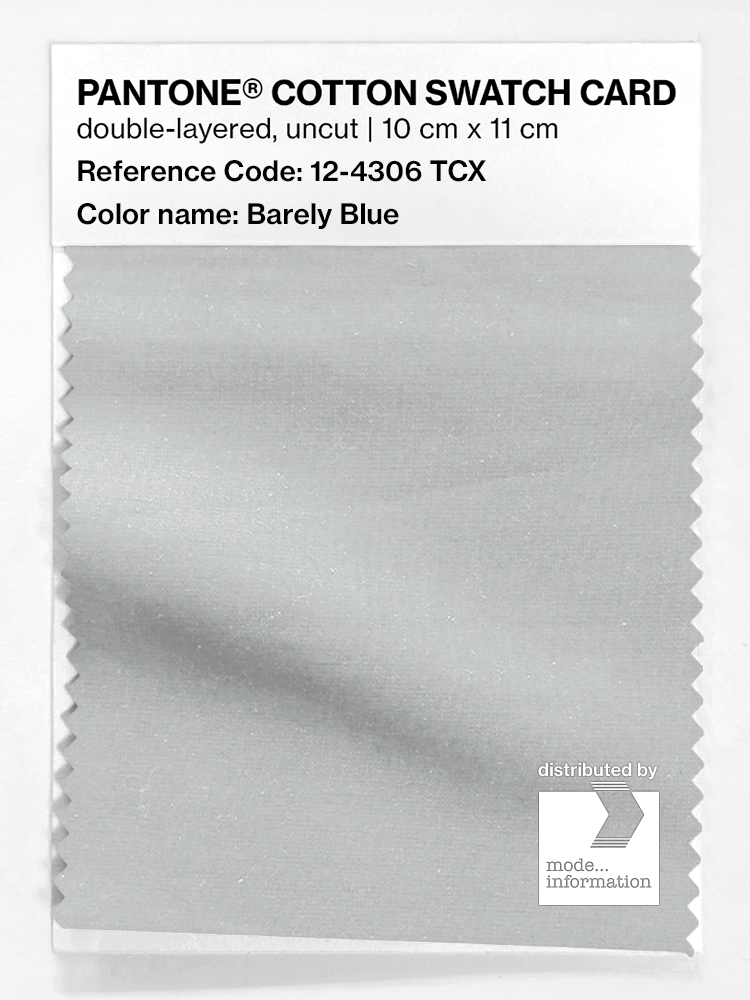 Product image 1 of the product “PANTONE® COTTON SWATCH CARD 12-4306 TCX Barely Blue ”