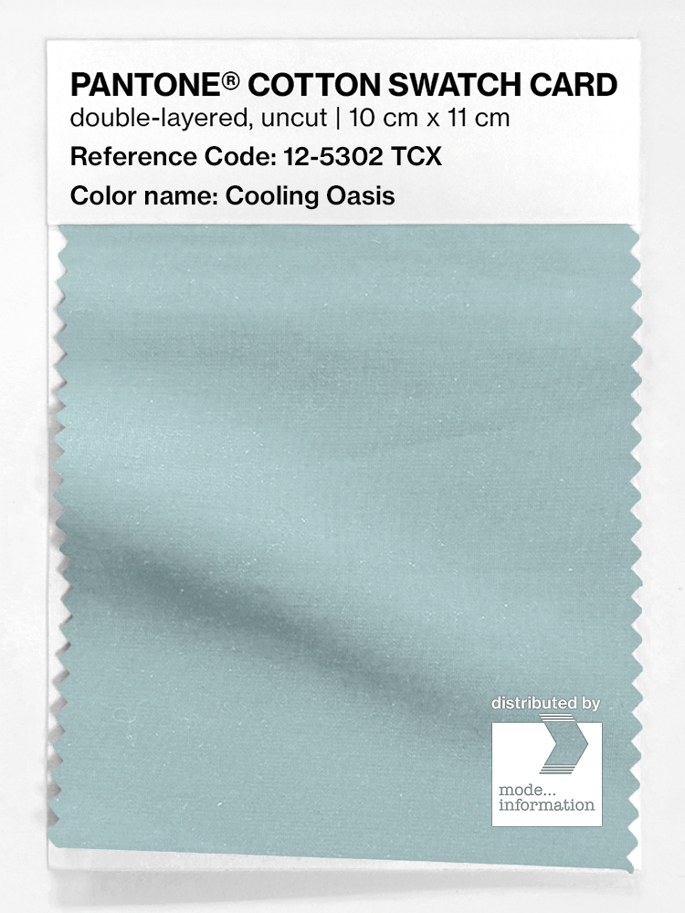 Product image 1 of the product “PANTONE® COTTON SWATCH CARD 12-5302 TCX Cooling Oasis ”