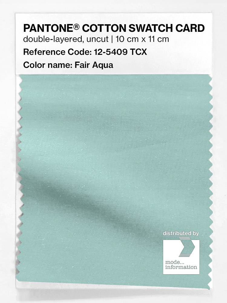 Artikelbild 1 des Artikels “PANTONE® COTTON SWATCH CARD 12-5409 TCX Fair Aqua “