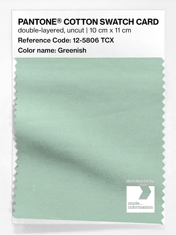 Product image 1 of the product “PANTONE® COTTON SWATCH CARD 12-5806 TCX Greenish ”