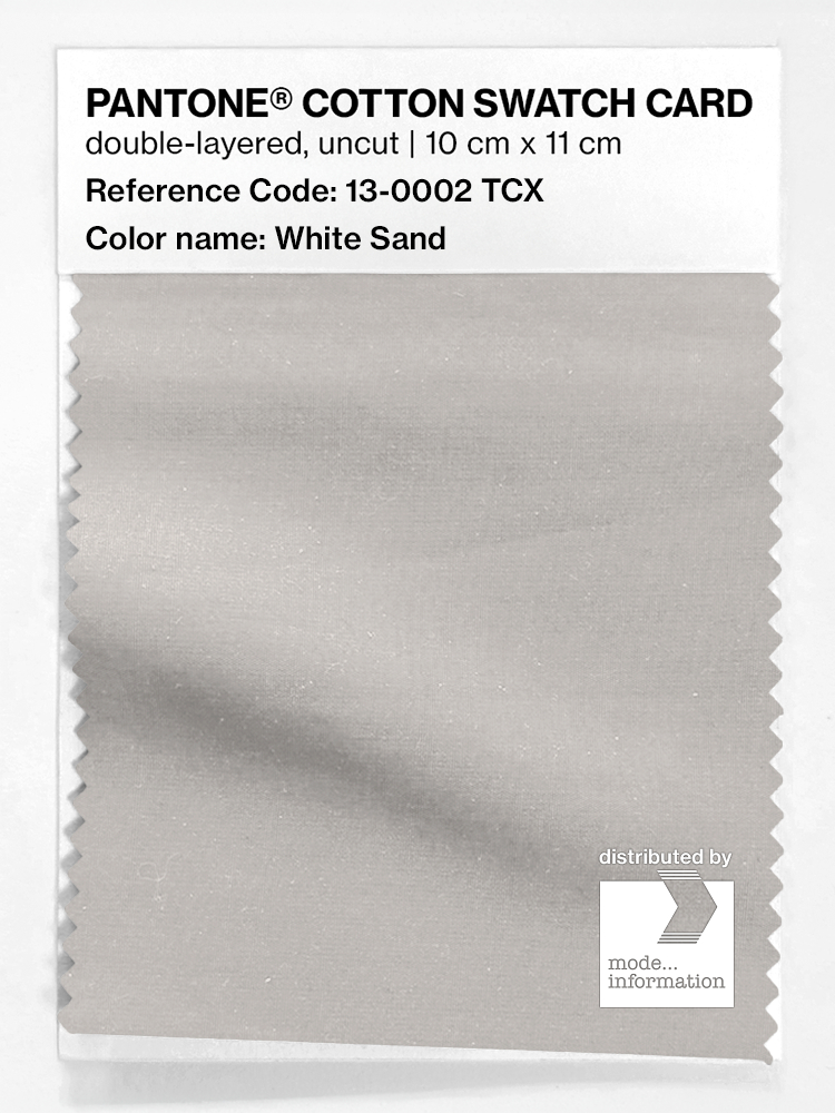 Product image 1 of the product “PANTONE® COTTON SWATCH CARD 13-0002 TCX White Sand ”