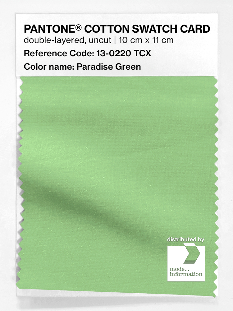 Product image 1 of the product “PANTONE® COTTON SWATCH CARD 13-0220 TCX Paradise Green ”