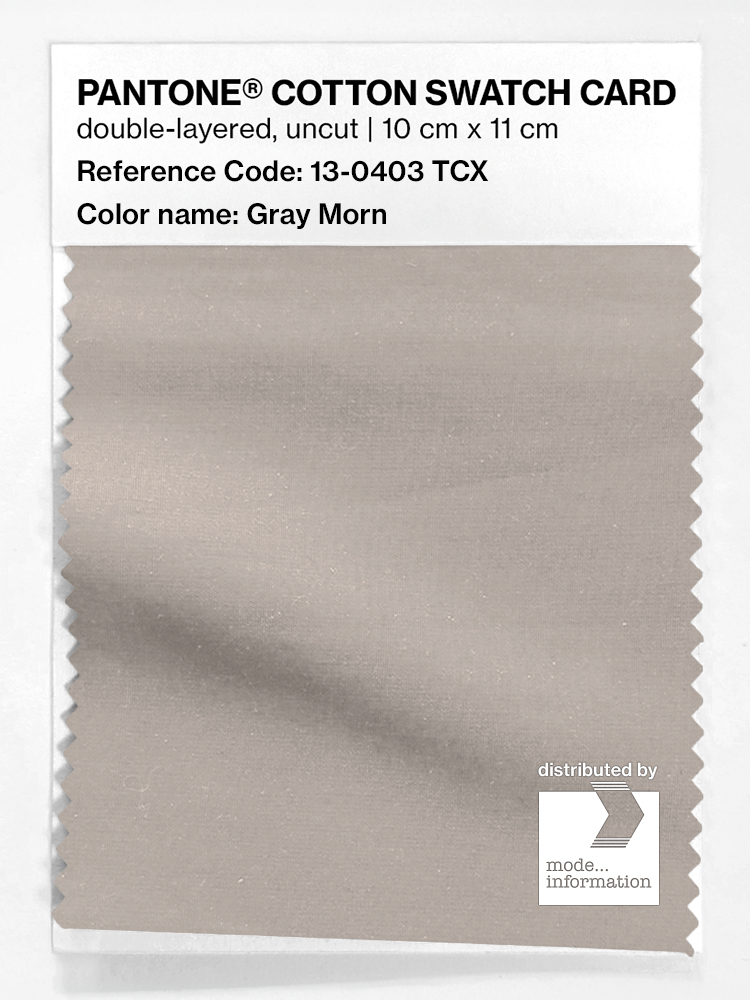 Product image 1 of the product “PANTONE® COTTON SWATCH CARD 13-0403 TCX Gray Morn ”